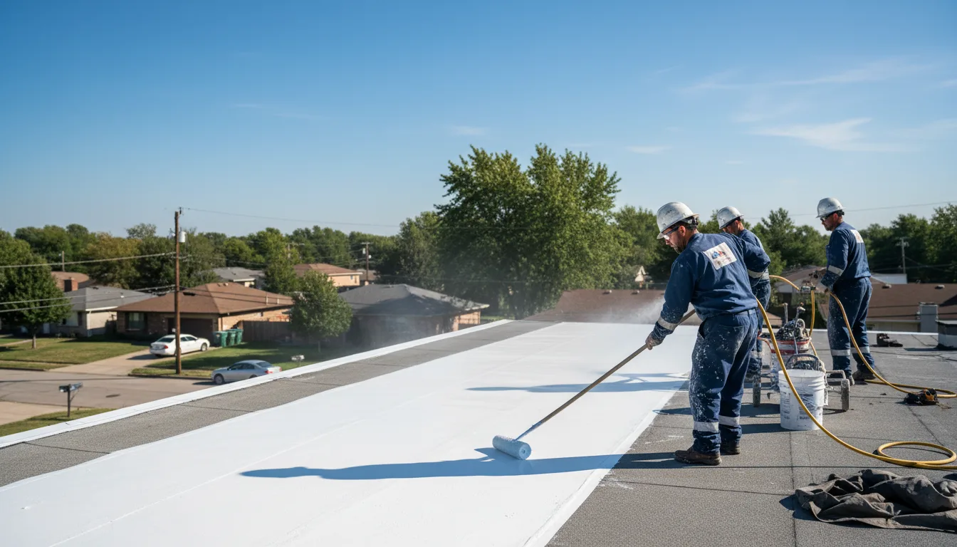 Commercial roof coating in Morrison, OK near me